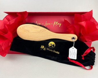Curly Maple Modern Re-creation on the Iconic Nu-West/Leda Spanking Hairbrush