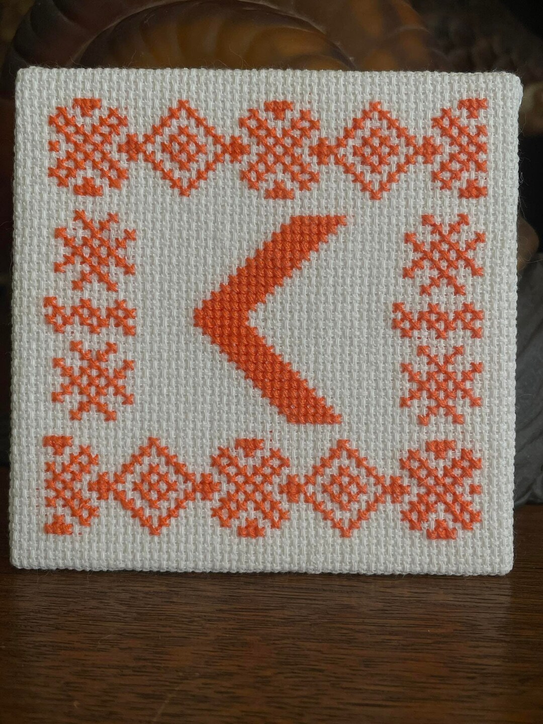 Embroidery Picture rune Kenaz 10 X 10 Cm. Unframed. Decoration. Gift ...