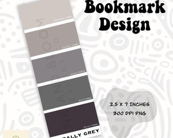 Morally Grey Bookmark, Fantasy Character Palette (PNG Digital Download)