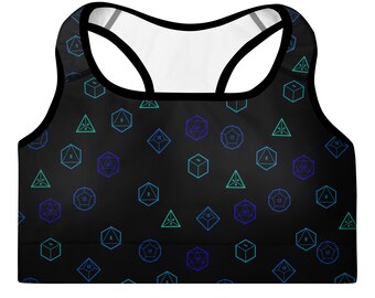 Womens D20 D&D Padded Sports Bra