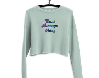 ACOTAR Cruel beautiful thing embroidered Cropped Sweatshirt