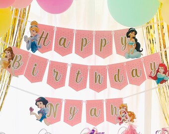 Disney Princess Birthday Banner