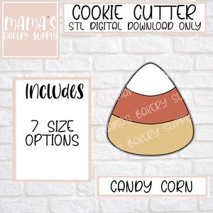 Candy Corn Cookie Cutter STL File Digital Download