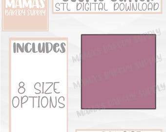 Square Shape Cookie Cutter STL File Digital Download