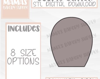 Rounded Arch Frame Plaque Cookie Cutter STL File Digital Download