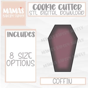 Coffin Cookie Cutter STL File Digital Download
