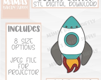 Rakete Cookie Cutter STL Datei Digitaler Download