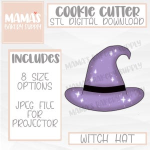 Witch Hat Cookie Cutter STL File Digital Download