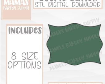 Fancy Frame Plaque Cookie Cutter STL File Digital Download