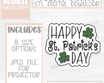 Fichier STL à l'emporte-pièce de la bonne Saint-Patrick en téléchargement numérique