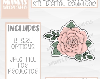 Cortador de biscoitos floral rosa Arquivo STL Download digital