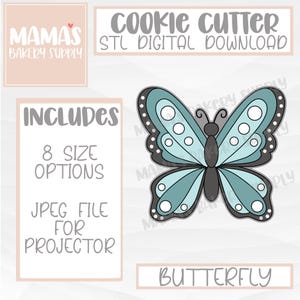 Butterfly Cookie Cutter STL File Digital Download