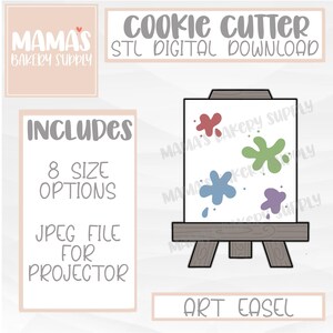 Art Easel Cookie Cutter STL File Digital Download