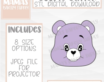 Chubby Bear Face Cookie Cutter STL File Digital Download