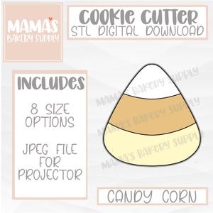 Candy Corn Cookie Cutter STL File Digital Download