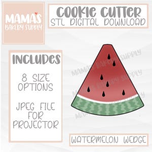 Wassermelone-Keil-Ausstecher STL-Datei digitaler Download