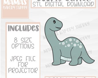 Brachiosaurus Dinosaur Cookie Cutter STL File Digital Download
