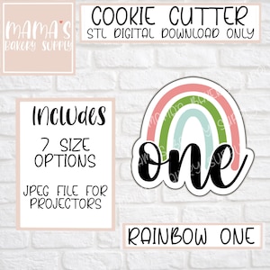 Rainbow One Cookie Cutter STL File Digital Download