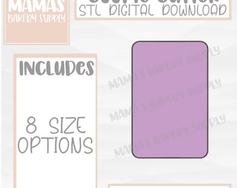 Rounded Edge Rectangle Cookie Cutter STL File Digital Download