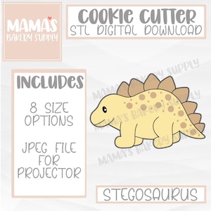 Stegosaurus Dinosaur Cookie Cutter STL File Digital Download