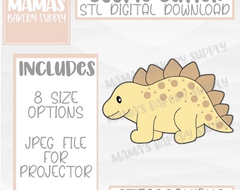 Stegosaurus Dinosaur Cookie Cutter STL File Digital Download