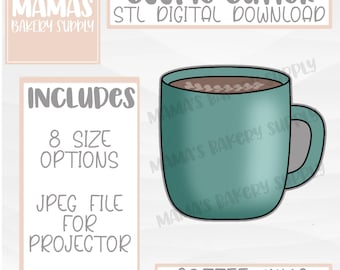 Coffee Mug Cookie Cutter STL File Digital Download