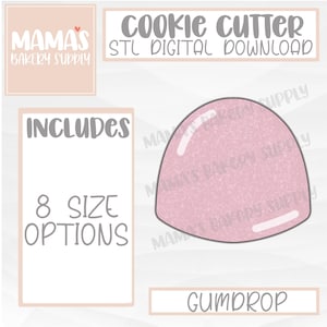 Gumdrop Cookie Cutter STL Datei Digital Download