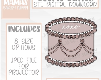 Cortador de galletas de pastel de cumpleaños vintage circular, archivo STL, descarga digital