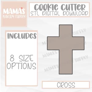 Kreuz-Cookie Cutter STL-Datei digitaler Download