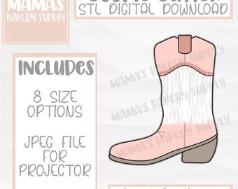 Cowboy/ Cowgirl Boots Cookie Cutter STL File Digital Download