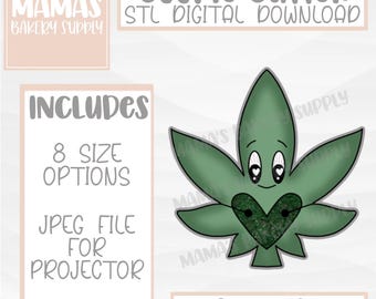 Pot - Marijuana Leaf Cookie Cutter STL File Digital Download