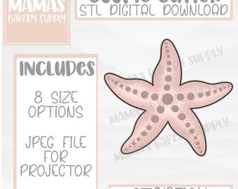 File STL per tagliabiscotti a forma di stella marina, download digitale