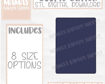 Wide Rectangle Shape Cookie Cutter STL File Digital Download