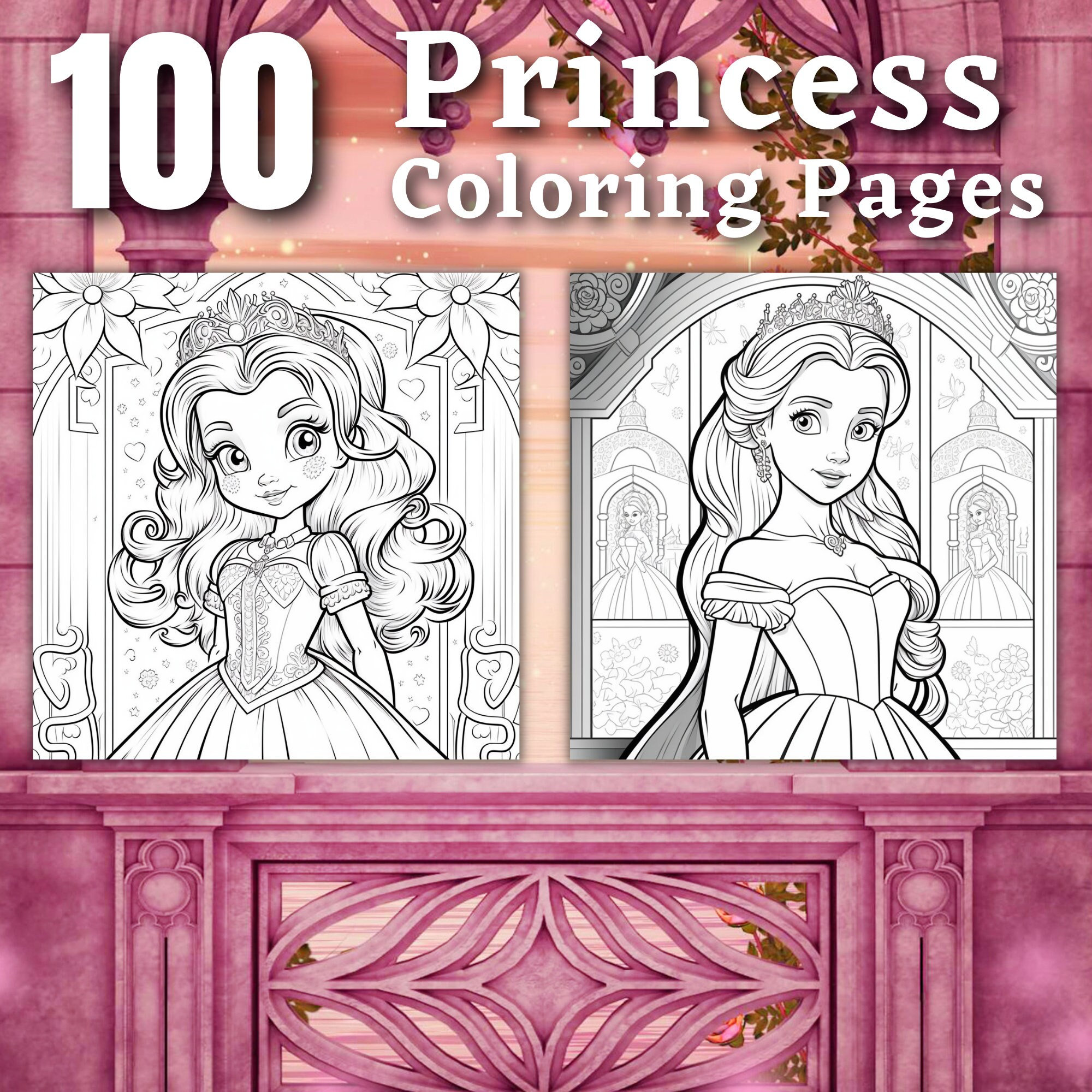 100 Princess Coloring Pages Cute Printable Coloring Book Coloring Pages
