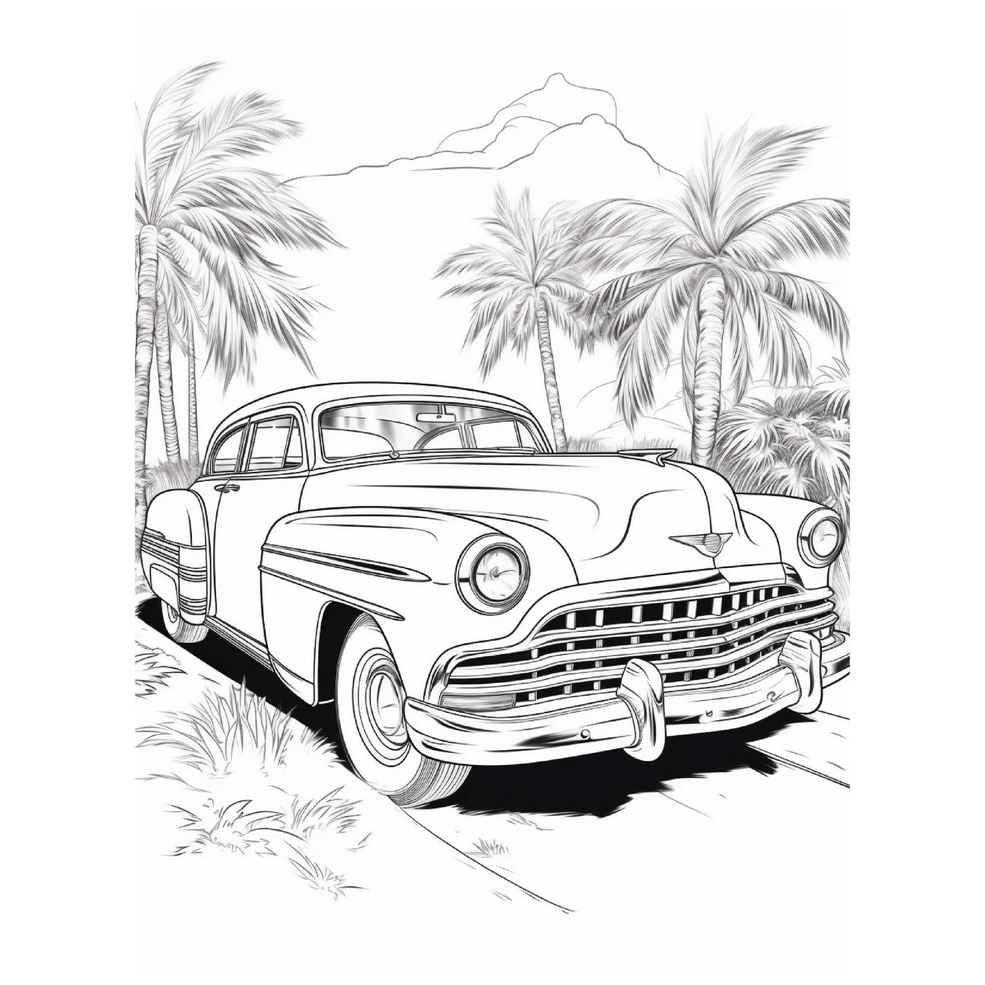 100 Car Coloring Pages | Classic Cars and Oldtimer | Printable Coloring