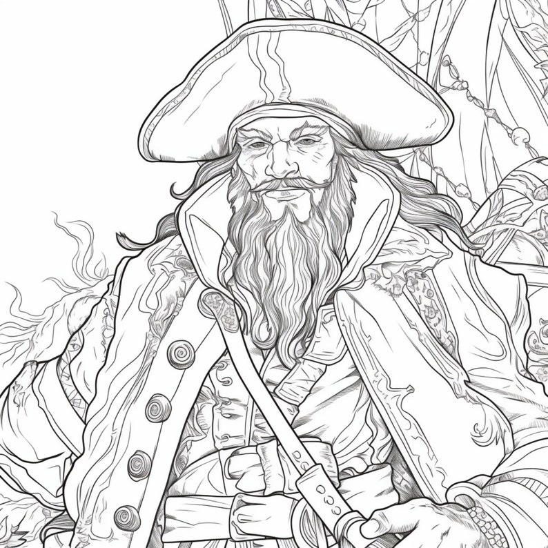 50 Pirate Coloring Pages Printable Coloring Book Coloring Pages for ...