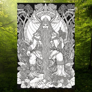 80 Druids Coloring Pages | Printable Coloring Book | Fantasy Coloring ...