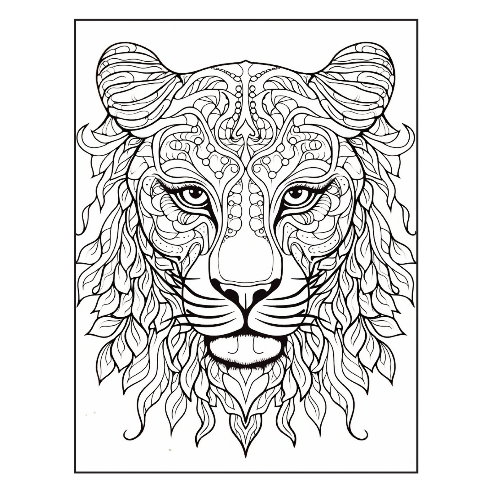 Color It 100 Animal Mandala Coloring Pages | Printable Coloring Book | Coloring ...