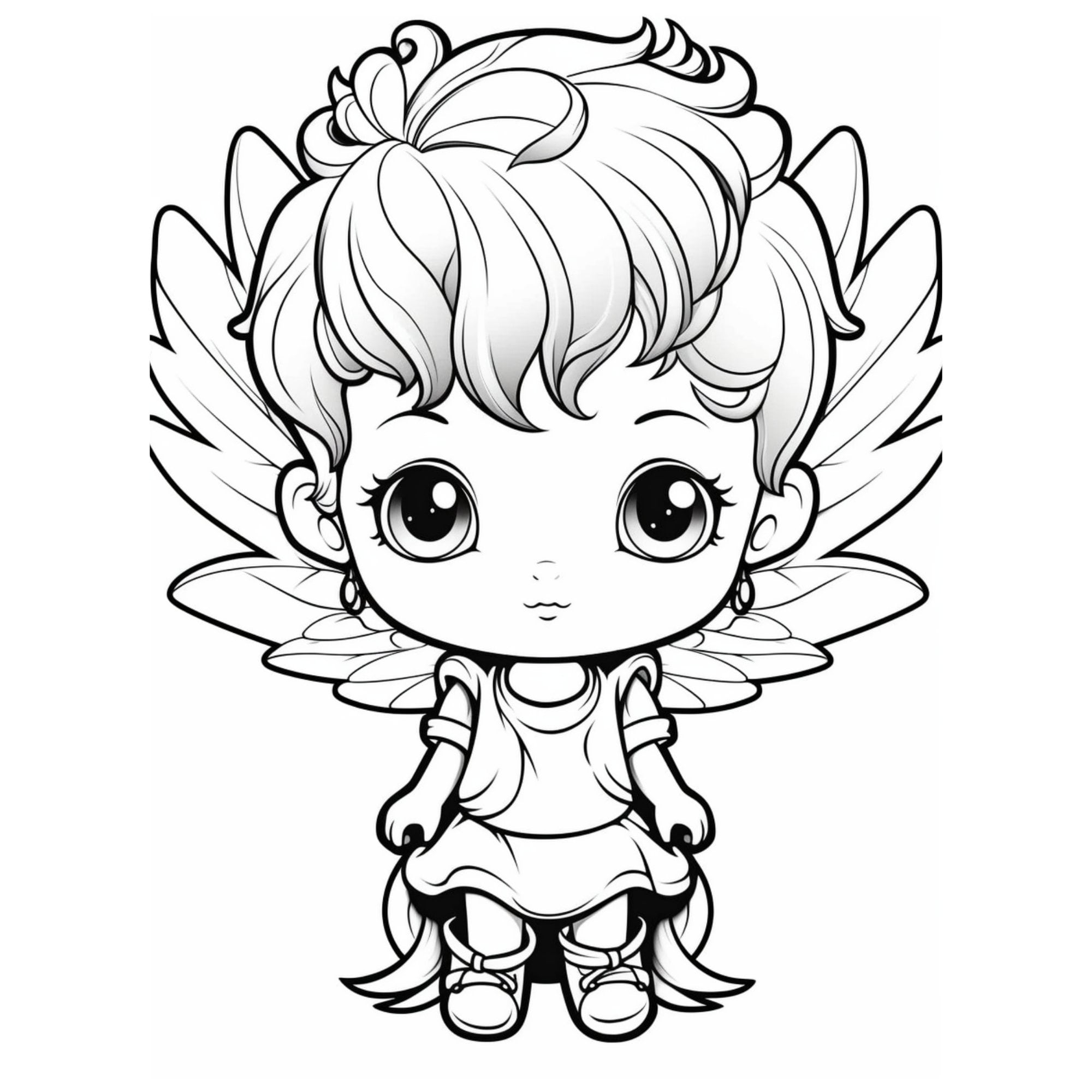 100 Little Fairy Coloring Pages Cute Printable Coloring Book - Etsy