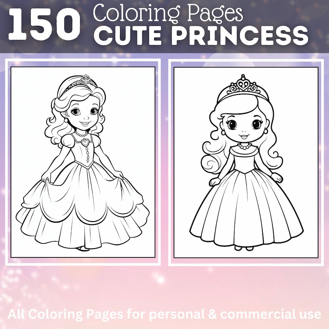 150 Cute Princess Coloring Pages | Printable Coloring Book | Coloring ...