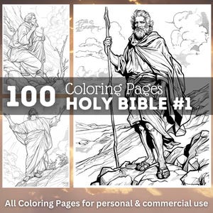 100 Holy Bible Coloring Pages | Printable Coloring Book | Coloring Pages for Adults | Christian Digital Coloring | Jesus Christus