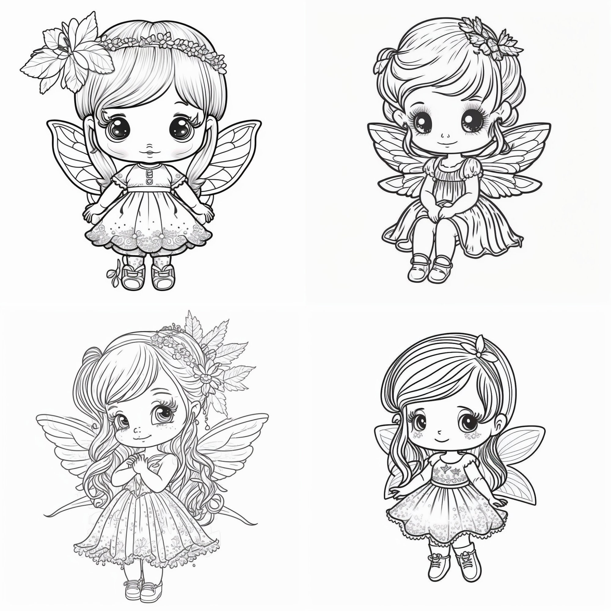 180 Fairy Coloring Pages Printable Coloring Book Coloring Pages for