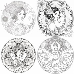 40 Asian Woman Coloring Pages | Printable Coloring Book | Coloring ...