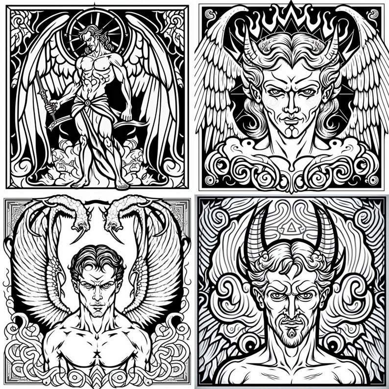 130 Demonic Coloring Pages Printable Coloring Book Coloring Pages for ...