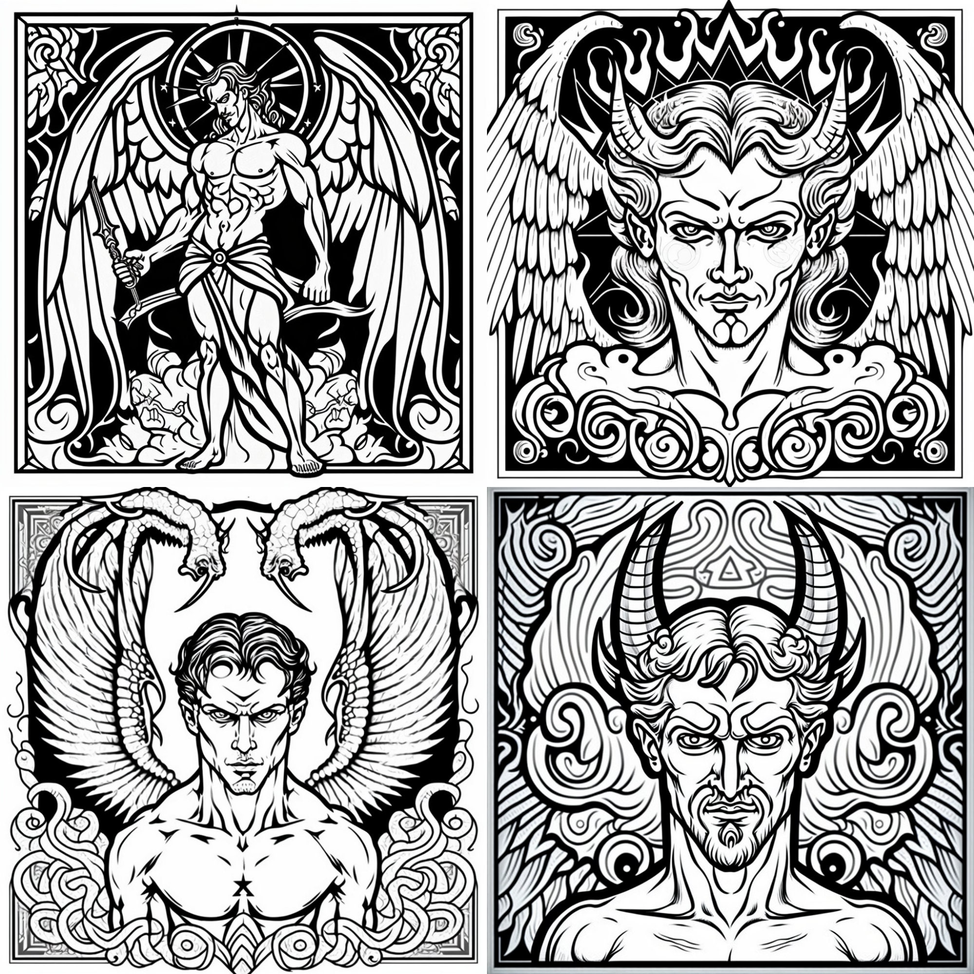 130 Demonic Coloring Pages Printable Coloring Book Coloring Pages for