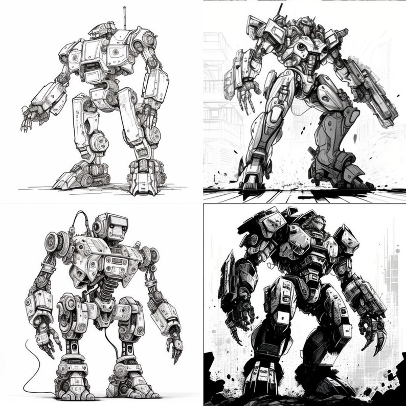 100 Cyborg Coloring Pages Printable Coloring Book Coloring - Etsy