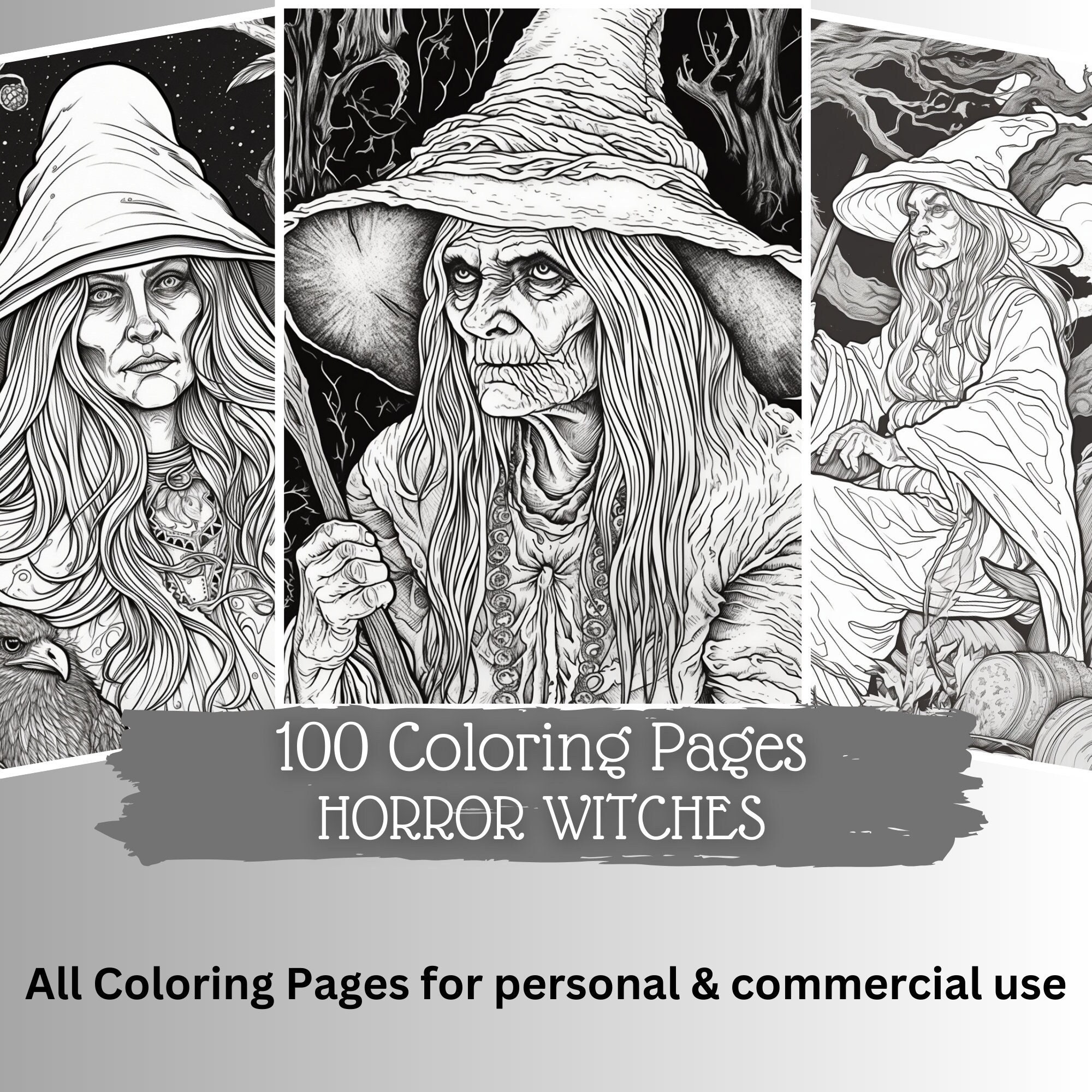 Really Scary Witches Coloring Pages