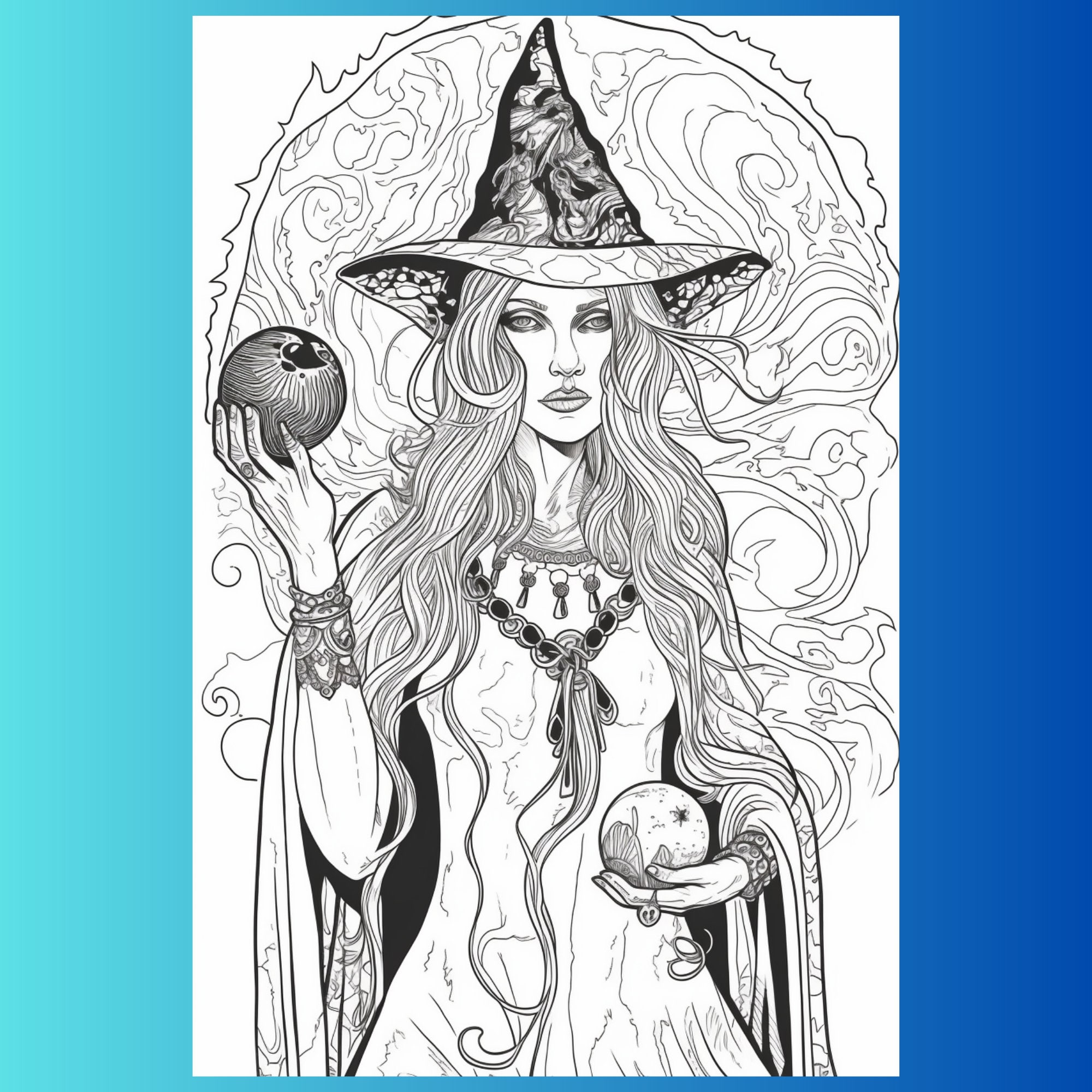 38 Sorcerer Woman Coloring Pages | Printable Coloring Book | Coloring ...