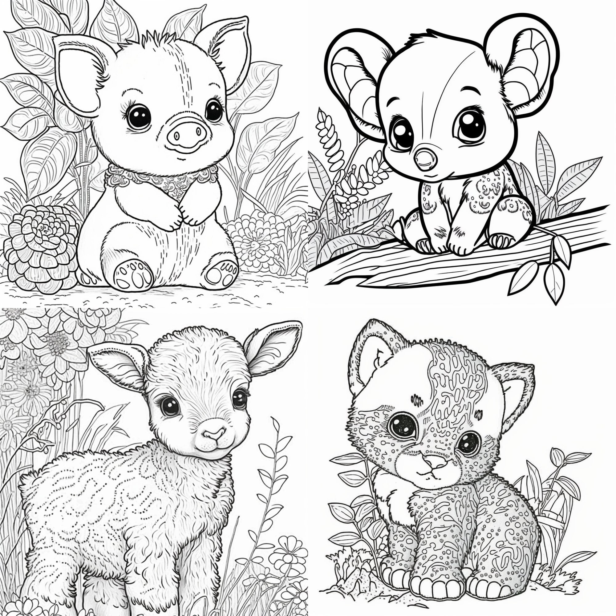 Baby Animals Coloring Pages (100% Free Printables)