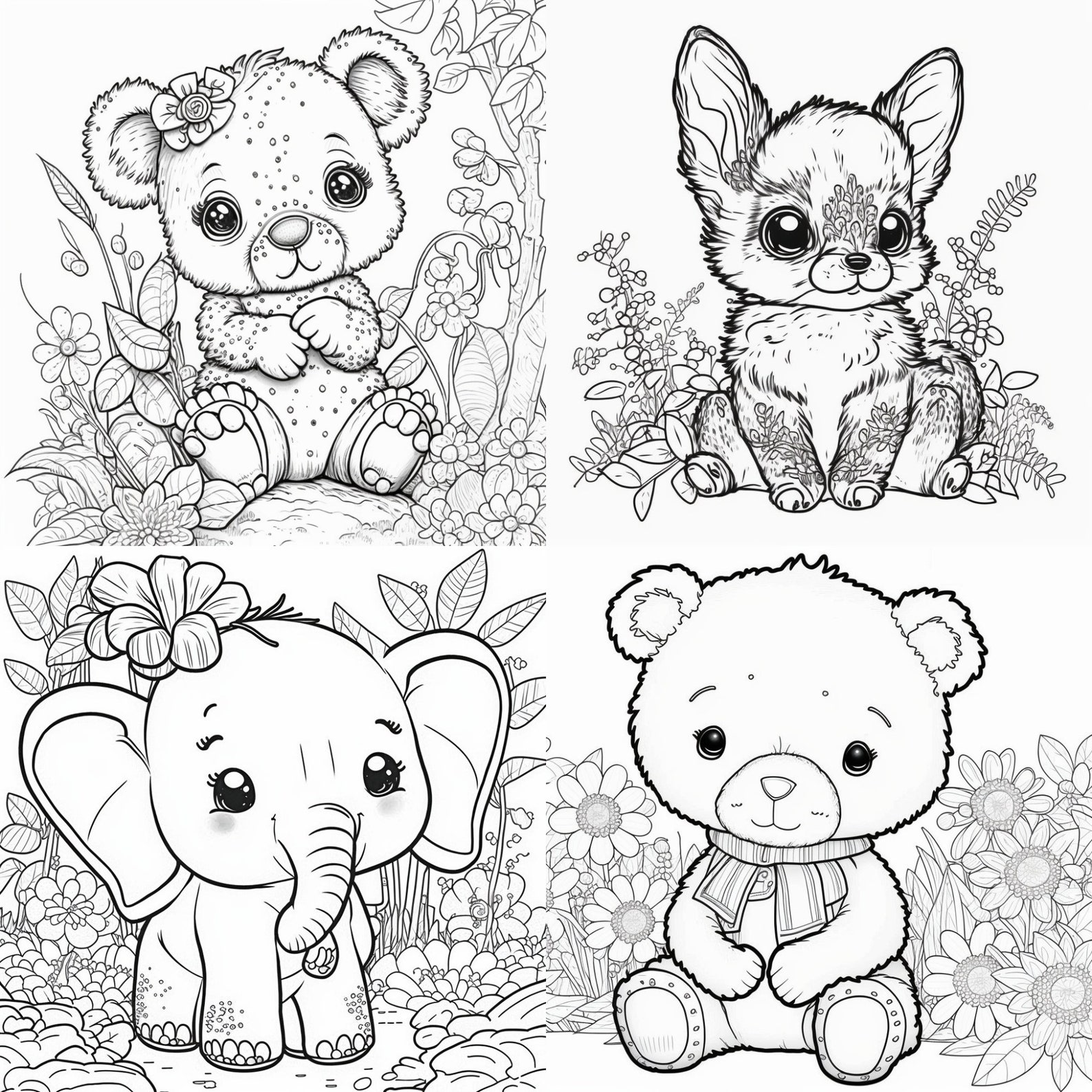 130 Baby Animal Coloring Pages Printable Coloring Book Cute Coloring ...